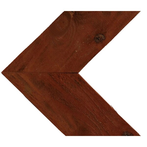 Ekena Millwork 13 3/4"W x 12"H x 3/4"D Vintage Farmhouse 5 1/2" Chevron, Barnwood Decor Collection, Salvage Red DECR13X12X075CHVRD - main